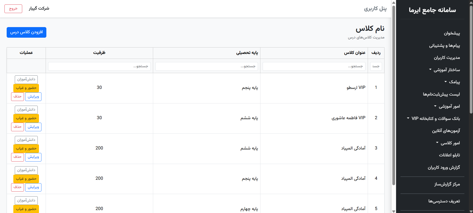 تصویر ۲۶ از محیط نرم‌افزار گپیار