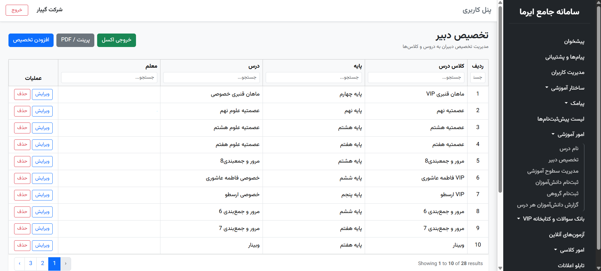 تصویر ۱۳ از محیط نرم‌افزار گپیار